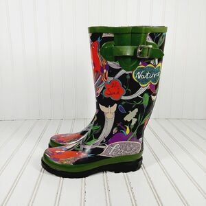 The Sak  Waterproof  Peace Happy Free Rain Rubber Boots D1057